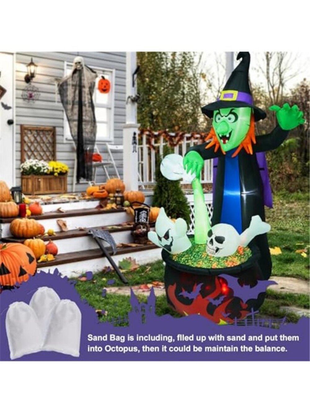 Halloween LED Decorations, Outdoor Inflatable - Picture 6 of 7